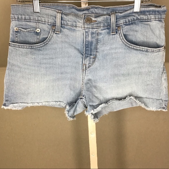 Levi’s Mid-Rise Denim Jean Shorts Cutoffs Sz30 - Picture 1 of 7